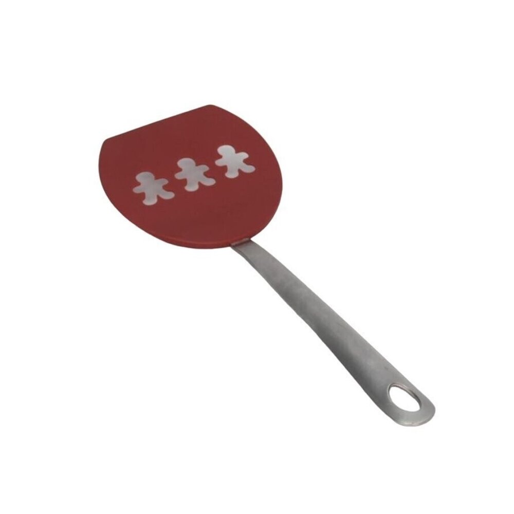 Crate and Barrel Oversized Spatula Gingerbread Cutouts Stainless Steel Handle